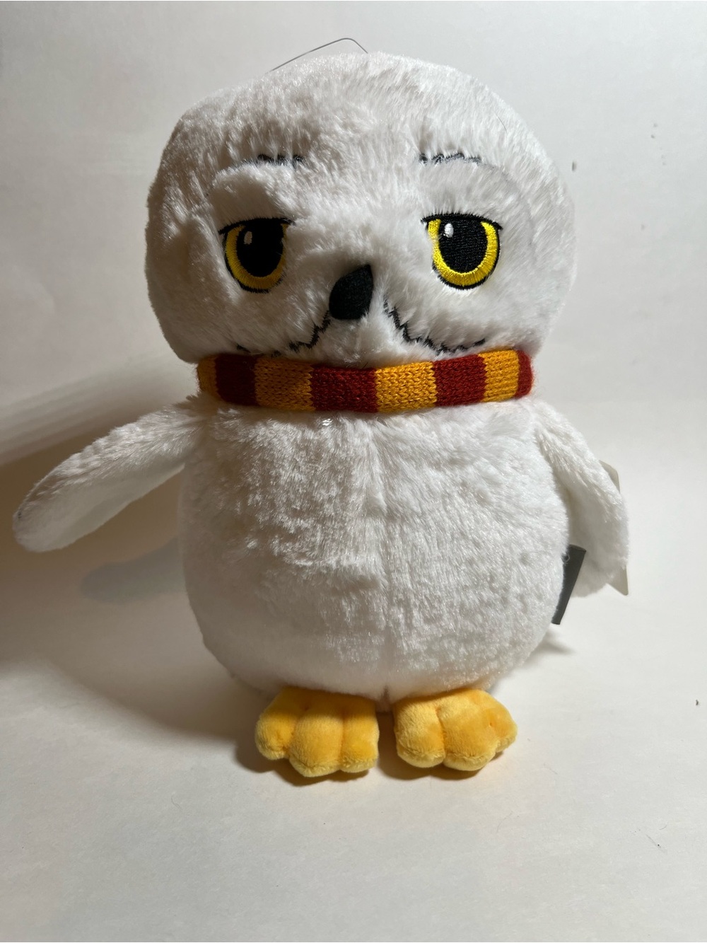 Hallmark White Hedwig Plush with Red and Gold Scarf